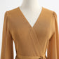 Dress V Neck Long Sleeve knee bottomed skirt pleated patchwork tea break skirt  2140