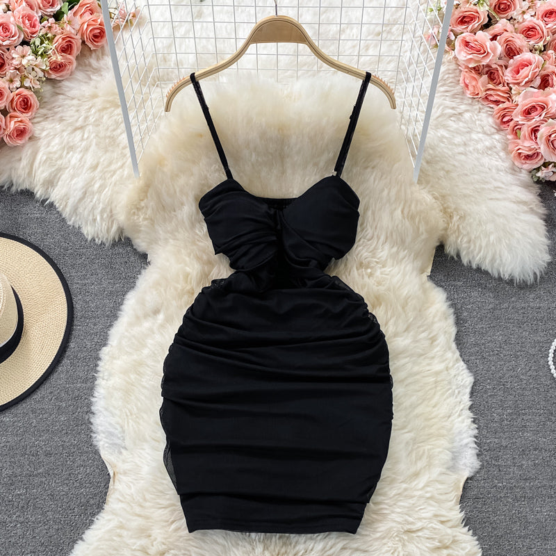 Small sexy Spice Girl backless suspender dress  2804