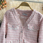 Temperament celebrity small fragrance tweed short coat female  1637