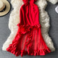 Sexy trägerloses Fischschwanzkleid 3289 mit sichtbarer Schultertasche und Hüfte