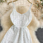 Sweet slim V-neck suspender dress  3190