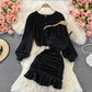 Slim suspender skirt Ruffle wrap hip dress  2859