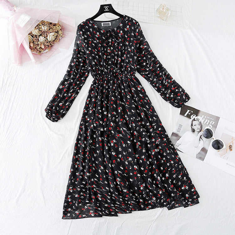 Long skirt with irregular ruffle and bottom  2299