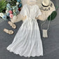 Super fairy sweet skirt waist Ruffle Dress large swing skirt long skirt  3132