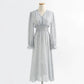 Long sleeved chiffon skirt Floral Dress  2158