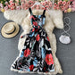 Ruffle hem, waist closed, thin, large dress, women's dress  2941