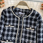 Retro small fragrance coat for women in autumn and winter  1631