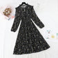 The new women's floral dress shows thin temperament at the waist  2246