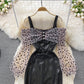 Metallic-Mosaik-Punkt-Mesh-Strapskleid Kleid Kleid 3268