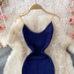 Ice silk knitted suspender dress  2996