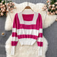 Langärmliger Pullover mit Retro-Streifen im Hongkong-Stil Pullover Sweater 1627
