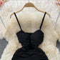 Small sexy Spice Girl backless suspender dress  2804
