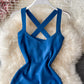 Retro back cross elastic slim fit with thin hips  2770