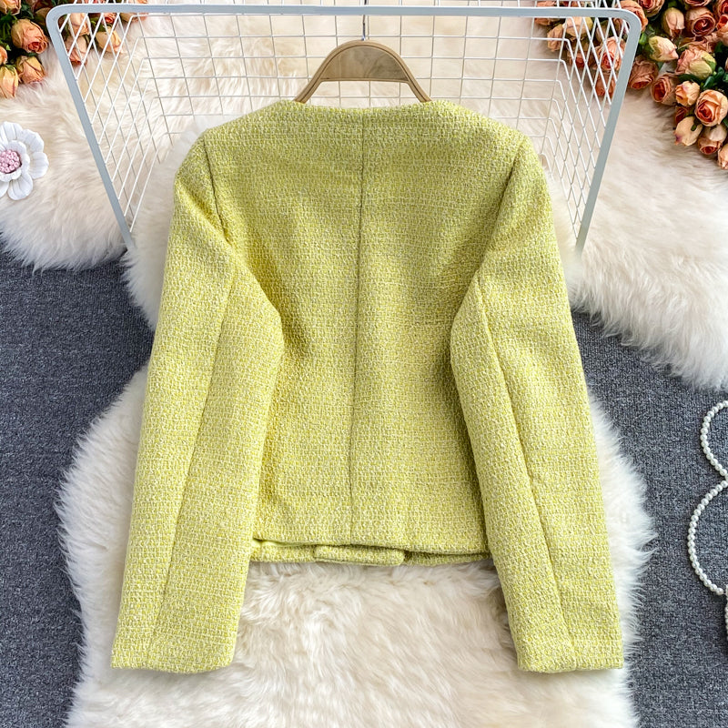 Small fragrance coat women's new short style temperament  1640