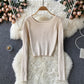 Long sleeved slim fit knit sweater  1599