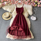 Waist closing suspender skirt children's super fairy mesh splicing large swing long skirt  2745