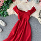 Line neck backless dress  2924