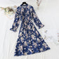 New women's slim skirt pleated fungus floral skirt  2166