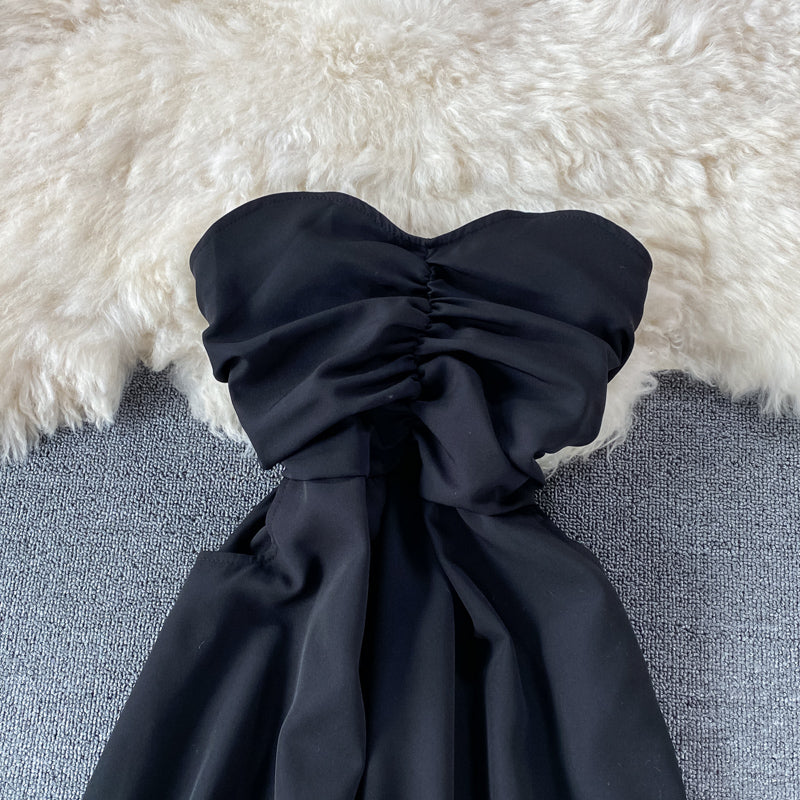 Sexy off shoulder strapless dress  3320