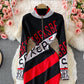 Slim and slim letter printed buttock dress  2911