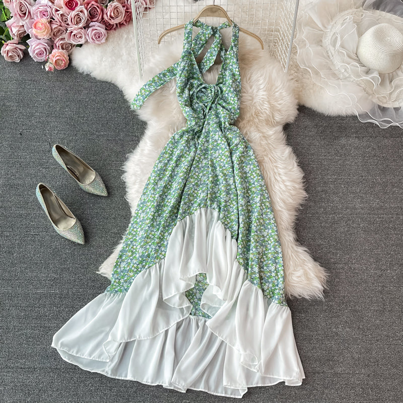 Gentle wind, first love, ruffle edge, waist closed, large skirt  3056
