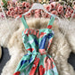 Ruffle hem, waist closed, thin, large dress, women's dress  2941