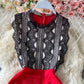 Lace Panel contrast slim wrap hip dress  2892