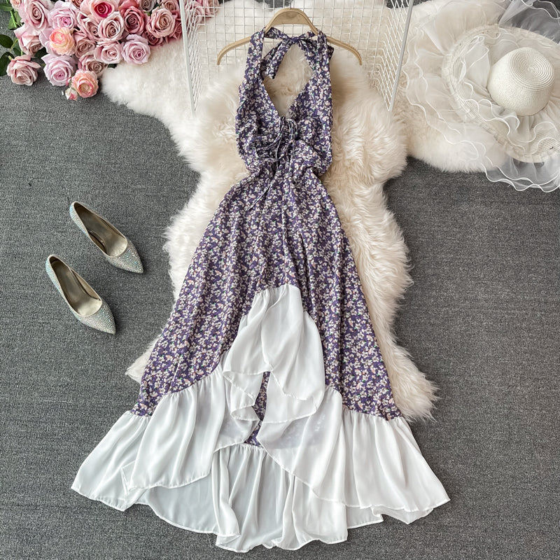 Gentle wind, first love, ruffle edge, waist closed, large skirt  3056