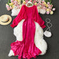 Long skirt with narrow waist and hip and fishtail  2879