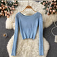 Long sleeved slim fit knit sweater  1599