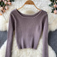 Long sleeved slim fit knit sweater  1599