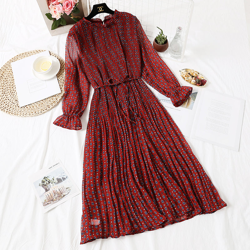Long Pleated Chiffon, loose and thin, knee length skirt, super Fairy  2153
