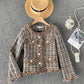 New Vintage coarse knit short coat fashion  1522