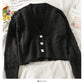 Knitwear women's new V-neck loose long sleeve sweater  1925