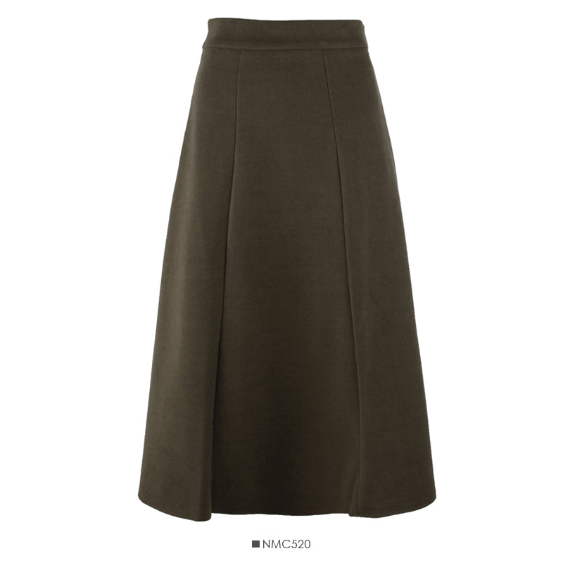 Retro temperament versatile solid color skirt women  2545