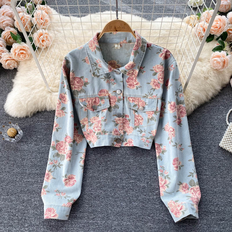 Veste en jean Veste polyvalente pour femme Top 1495