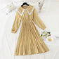 French tea break lace doll neck pleated fairy Chiffon Skirt  2262
