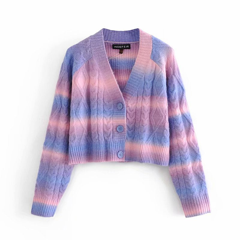 Pull cardigan en tricot pour femme d'automne 1366 
