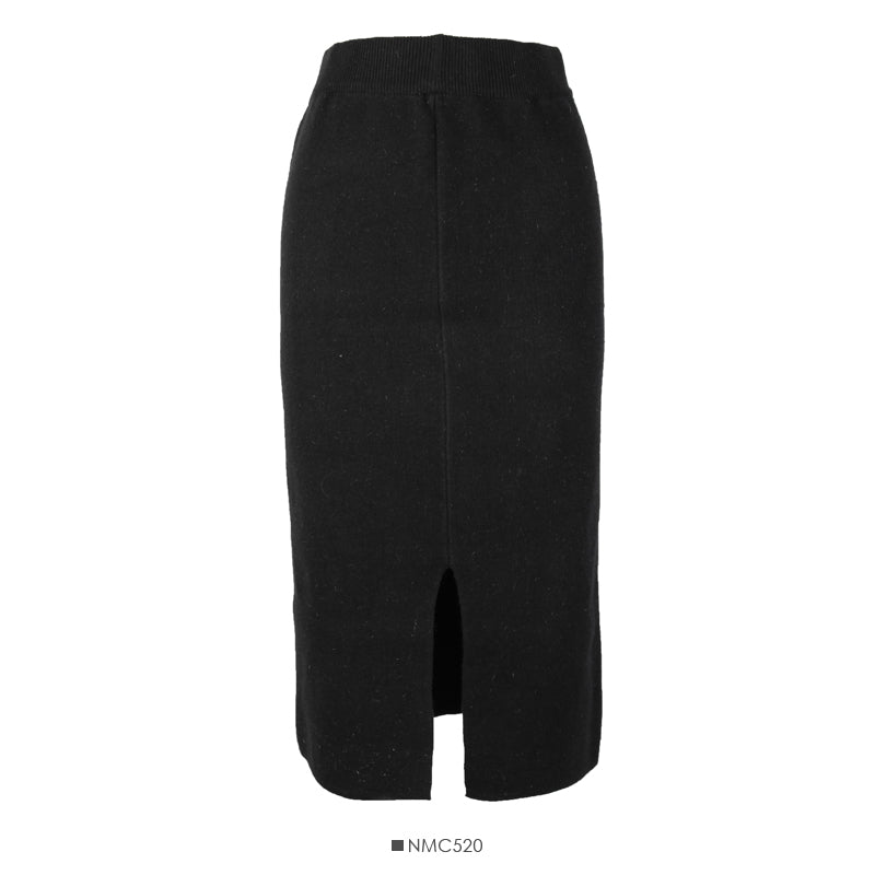 The New Retro elastic waist is thin, medium and long knitted Hip Wrap Skirt  2631