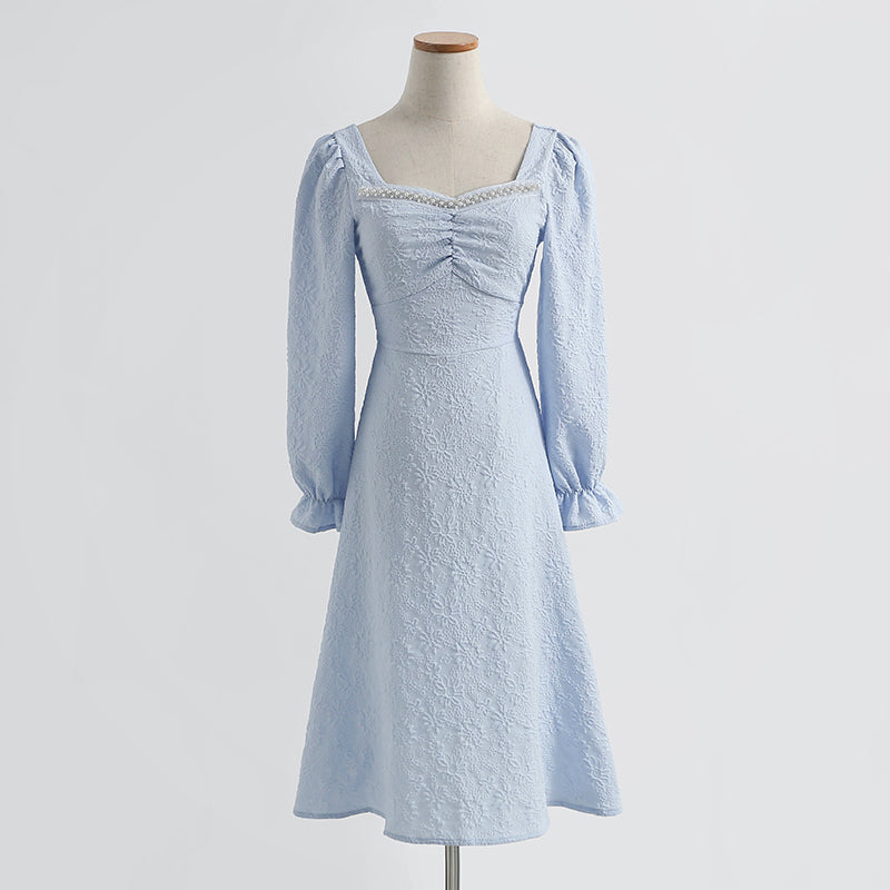 French white first love sweet temperament dress  2156