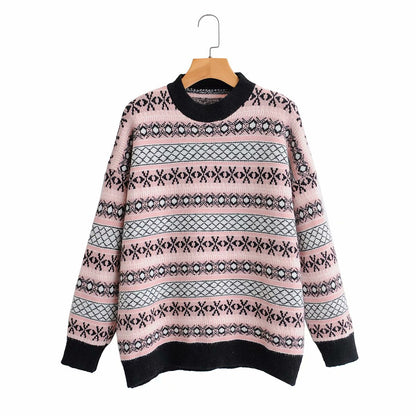 Pull ample à col roulé pour femme 1359