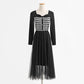 Women's stitched mesh small fragrant dress  2338