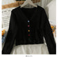 Sweater women's cardigan low neck slim long sleeve granular top  2018
