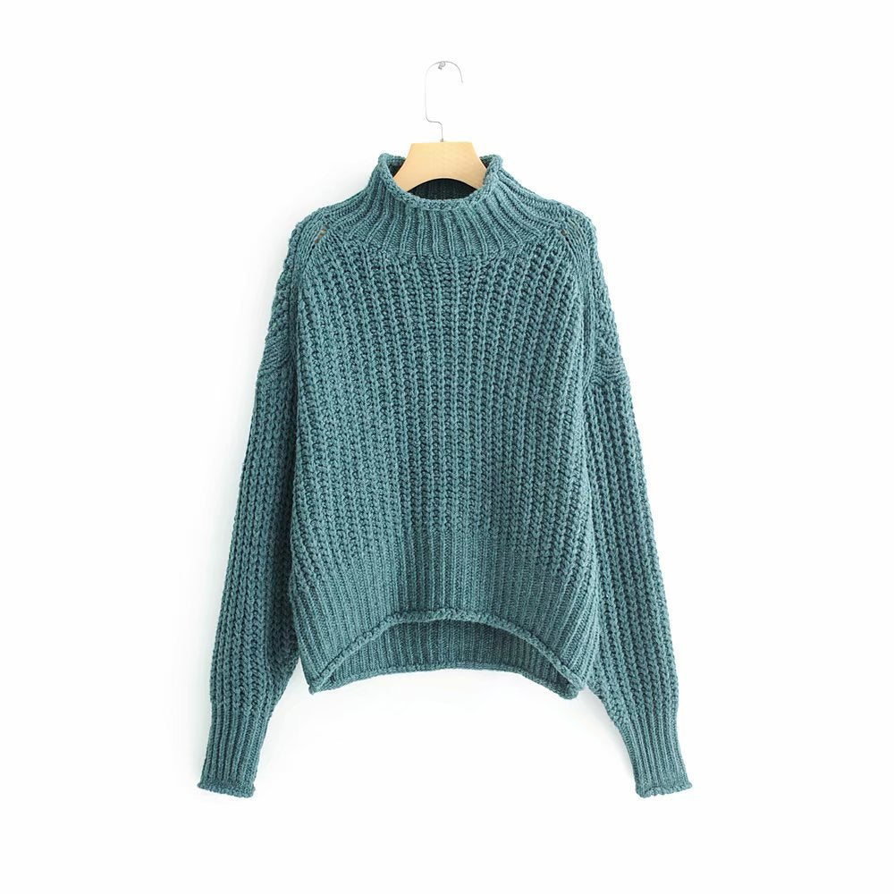 Col roulé en maille ample pour femme 1349