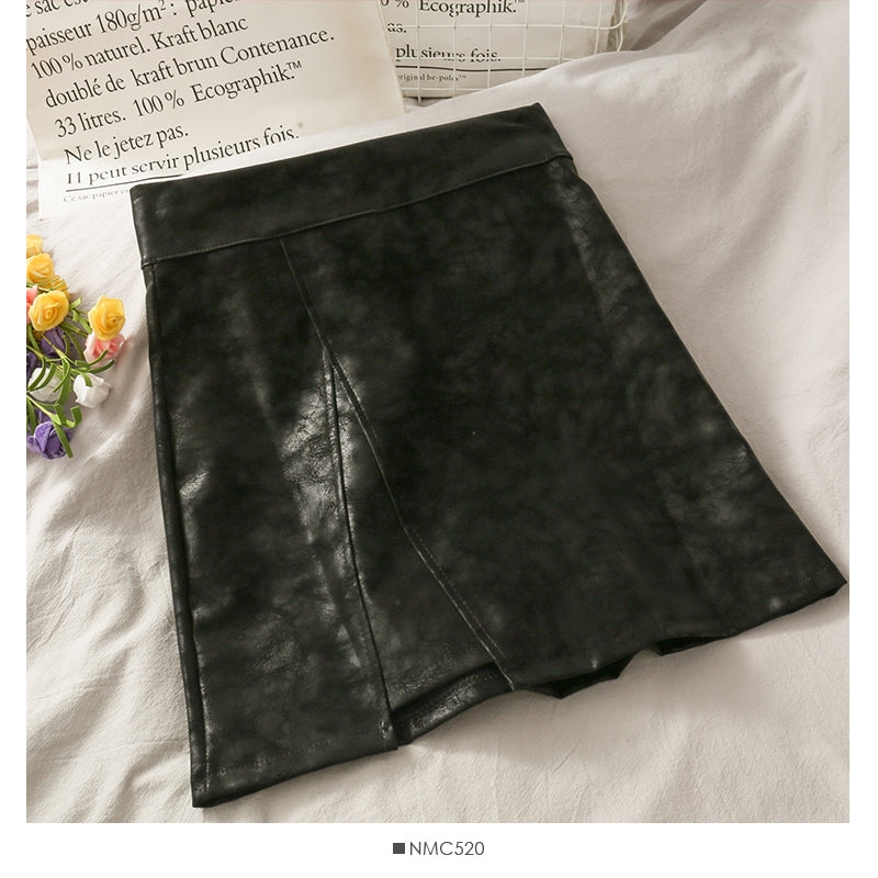 High waist split Hip Wrap one-step skirt half skirt  2493