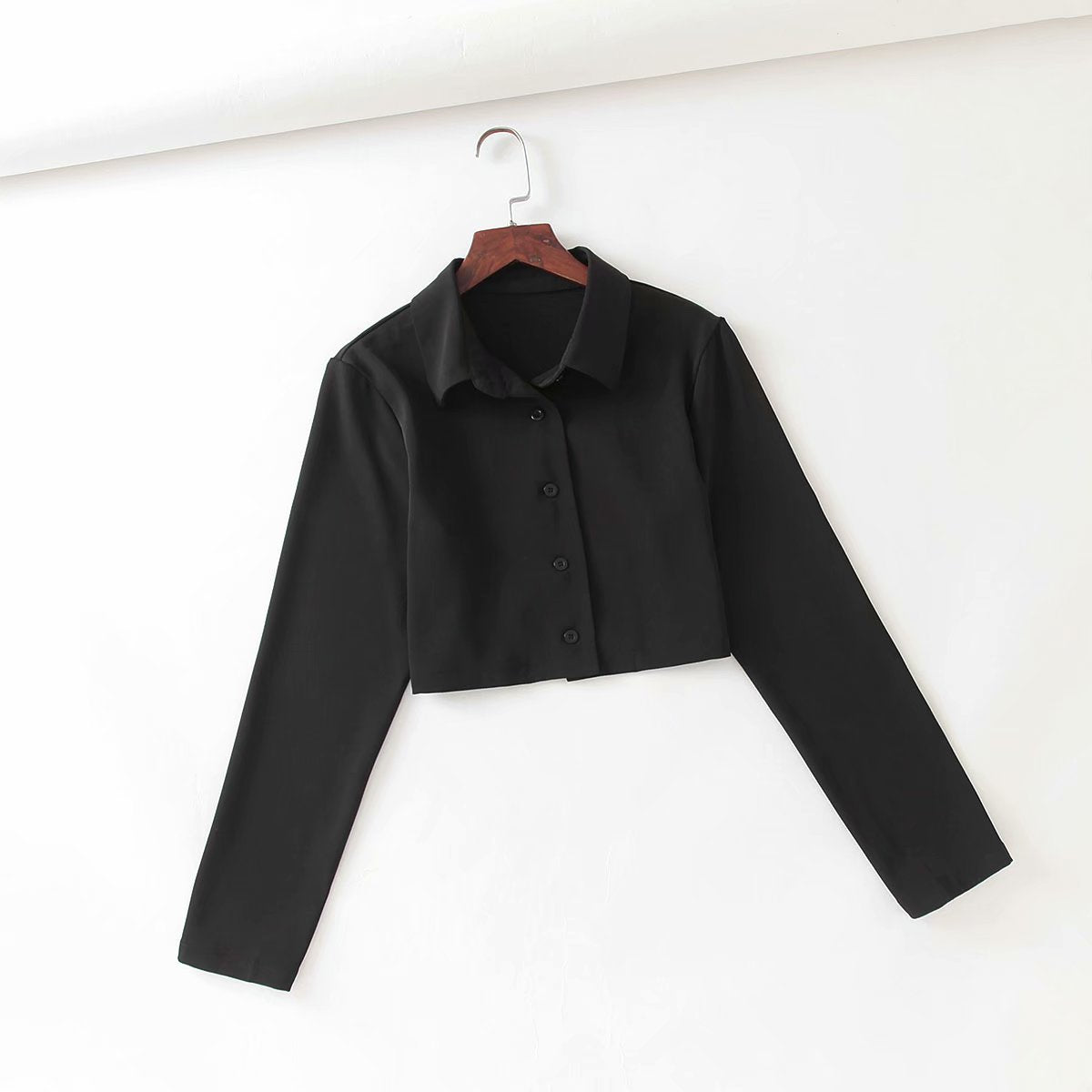 Herbst kurzes personalisiertes Revers kurzes Hemd einreihige Jacke 1383