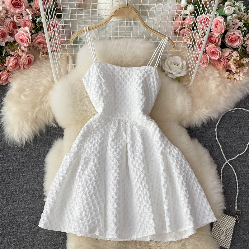 White vintage suspender dress  2779