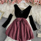 Cute v neck short dress fashion dress  1321