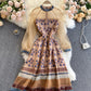 High quality A line long sleeve dress  1304