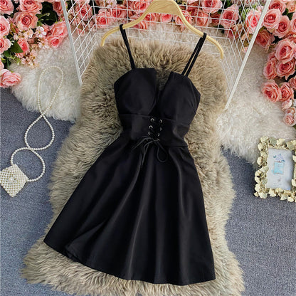 Sexy suspender skirt A-line skirt short skirt  2725